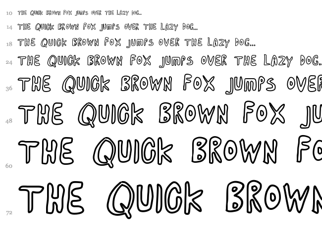 Cartoon Adventures font waterfall